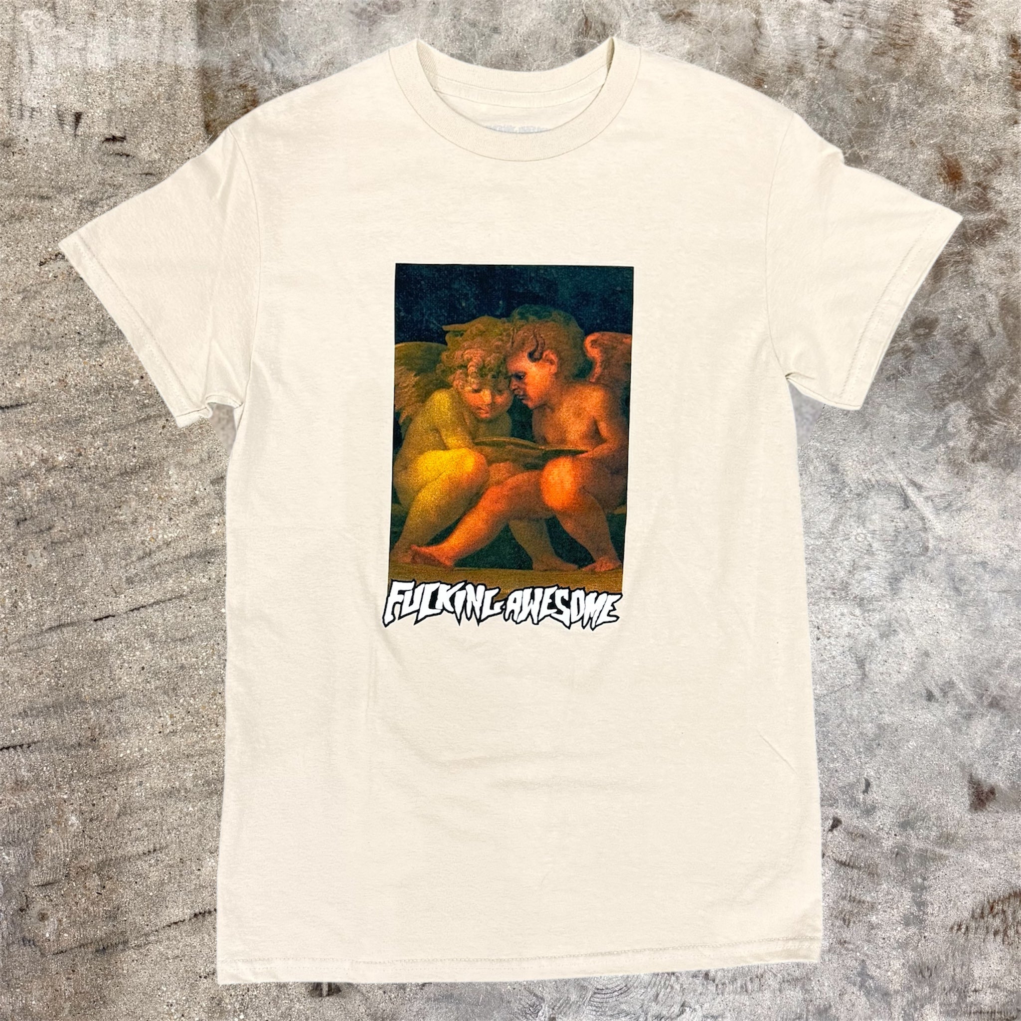 Fucking Awesome Angel With Angel Tee (Sand)