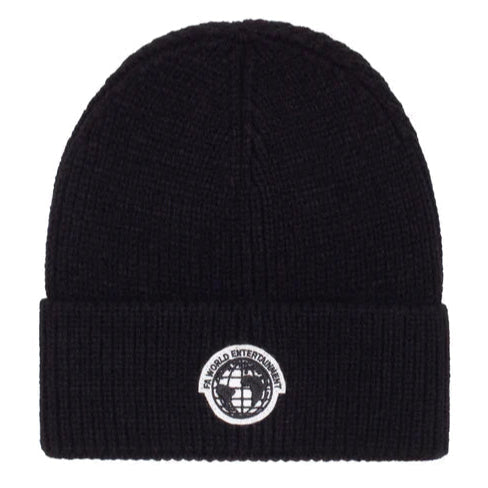 Fucking Awesome World Cuff Beanie (Black)