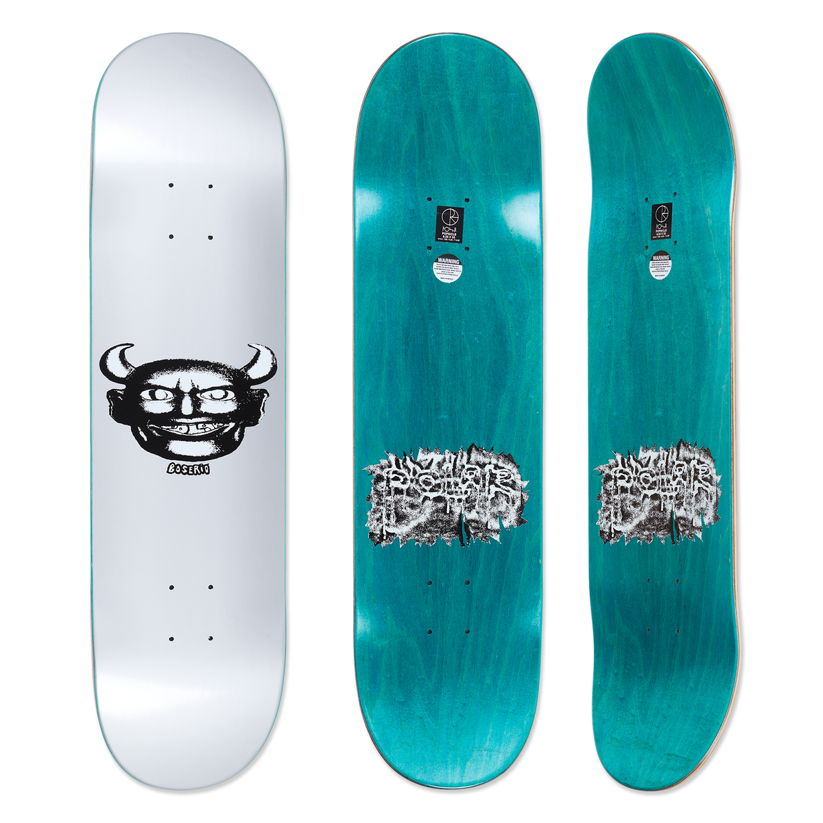 Polar Skate Co. Nick Boserio Silver Devil Deck 8.5
