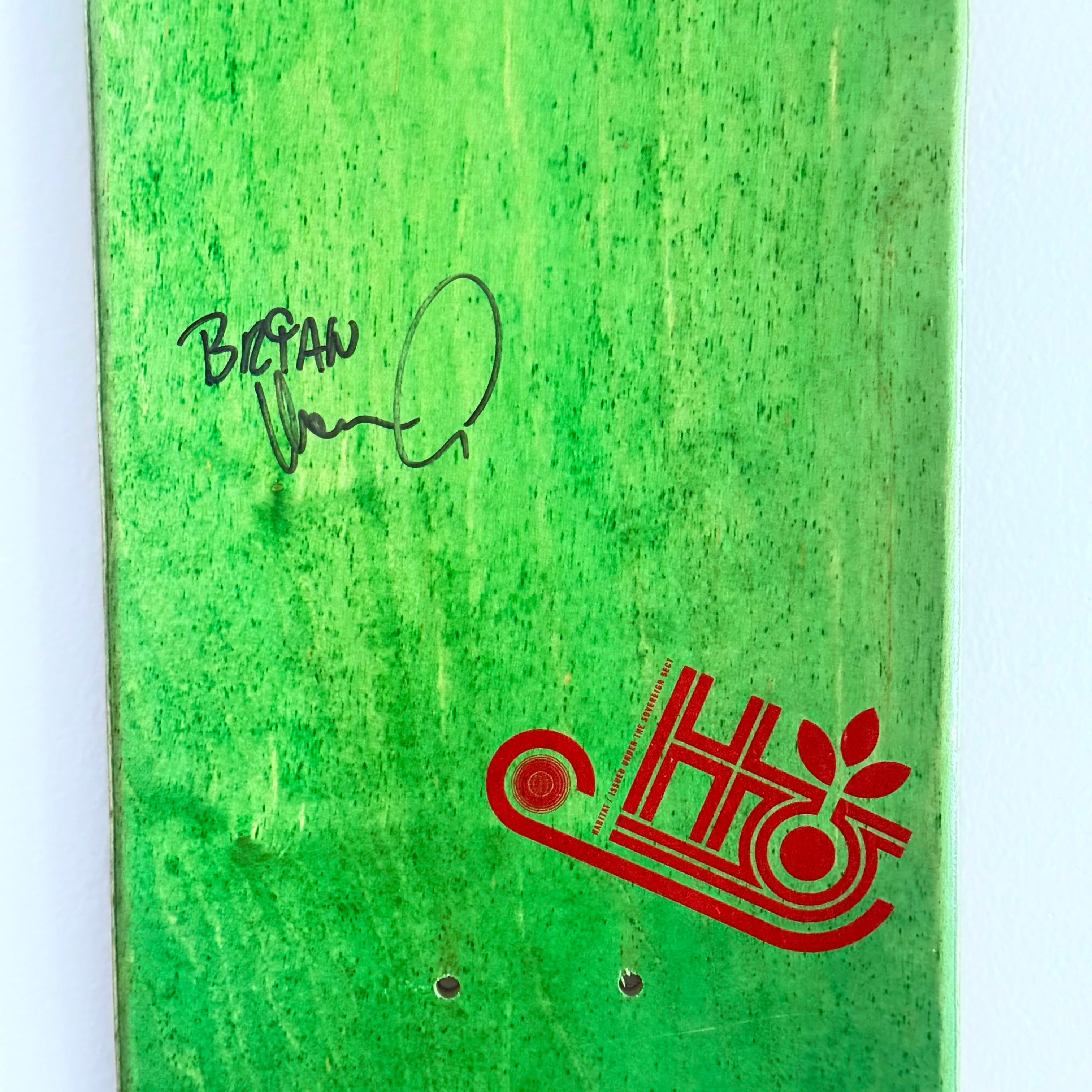 2002 Habitat Skateboard Brian Wenning “Lantern Swarm” Deck - Autographed