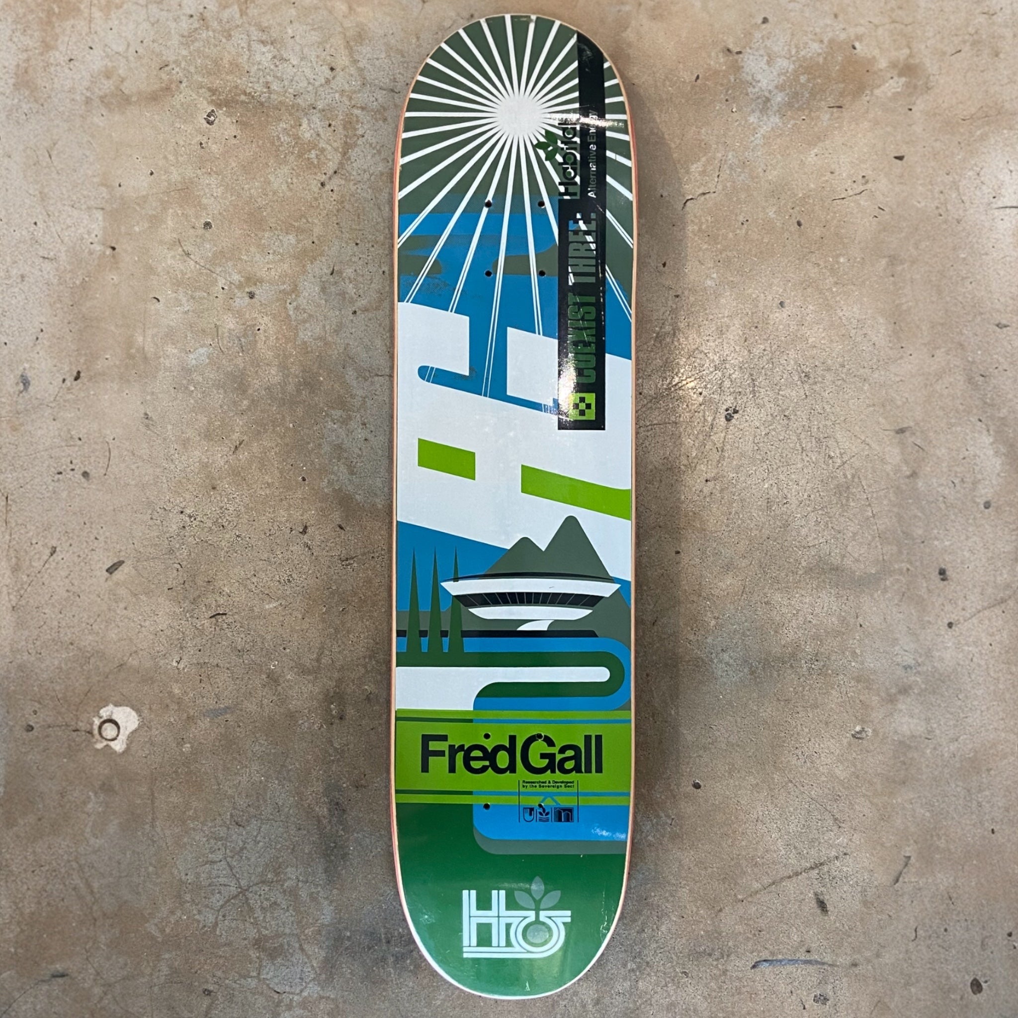 2001 Habitat Skateboards Fred Gall "Co Exist 3 Series" Deck