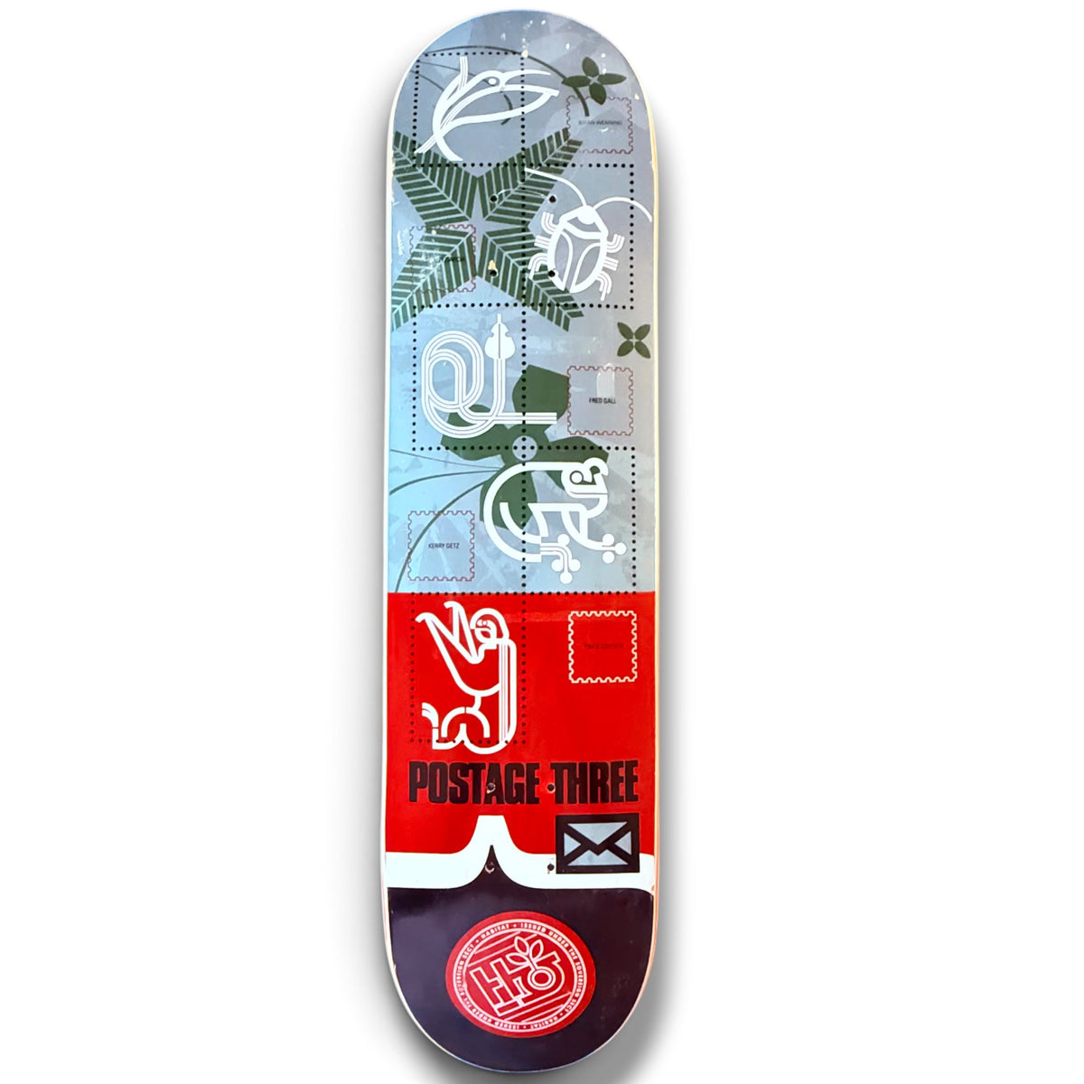 2002 Habitat Skateboards "Postage 3 Series" Team Logo Deck