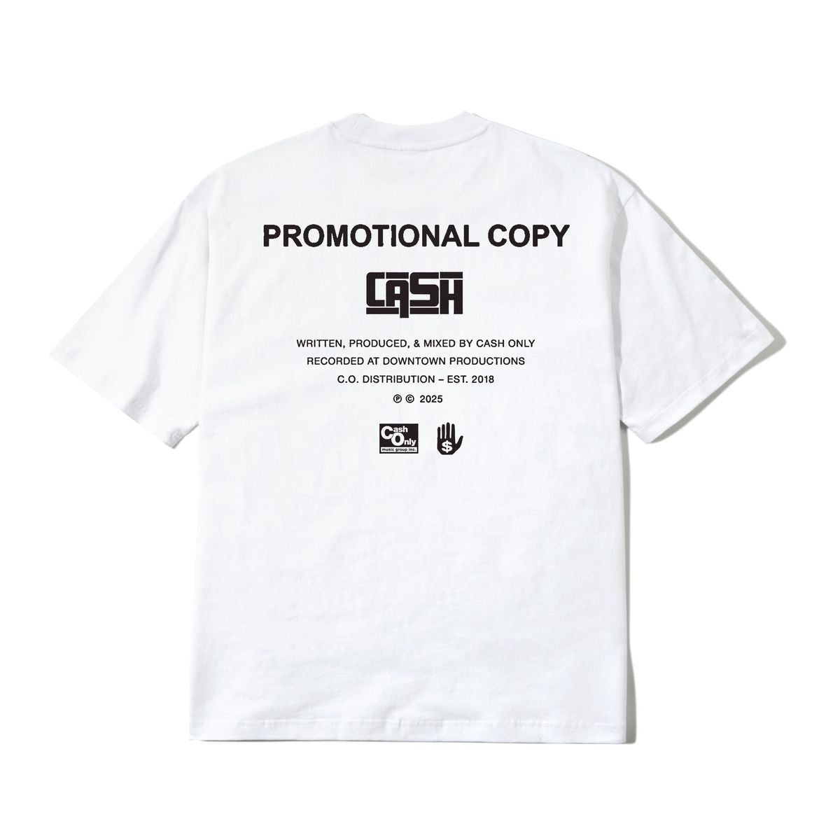 Cash Only Promotional Tee - White