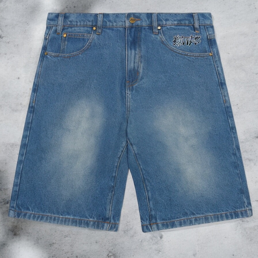 Butter Goods Ink Denim Shorts (Worn Blue)