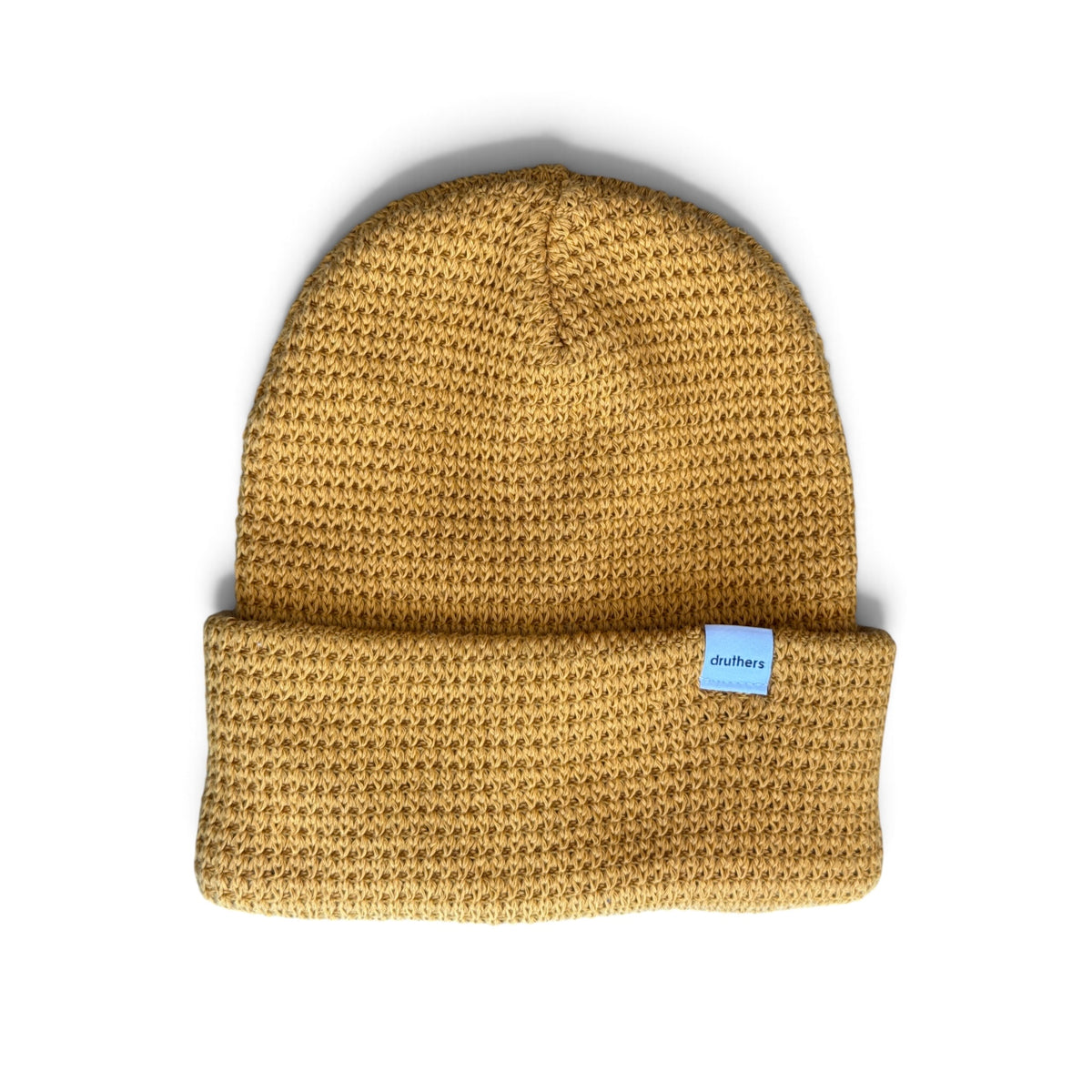 Druthers NYC Organic Cotton Waffle Knit Beanie - Turmeric