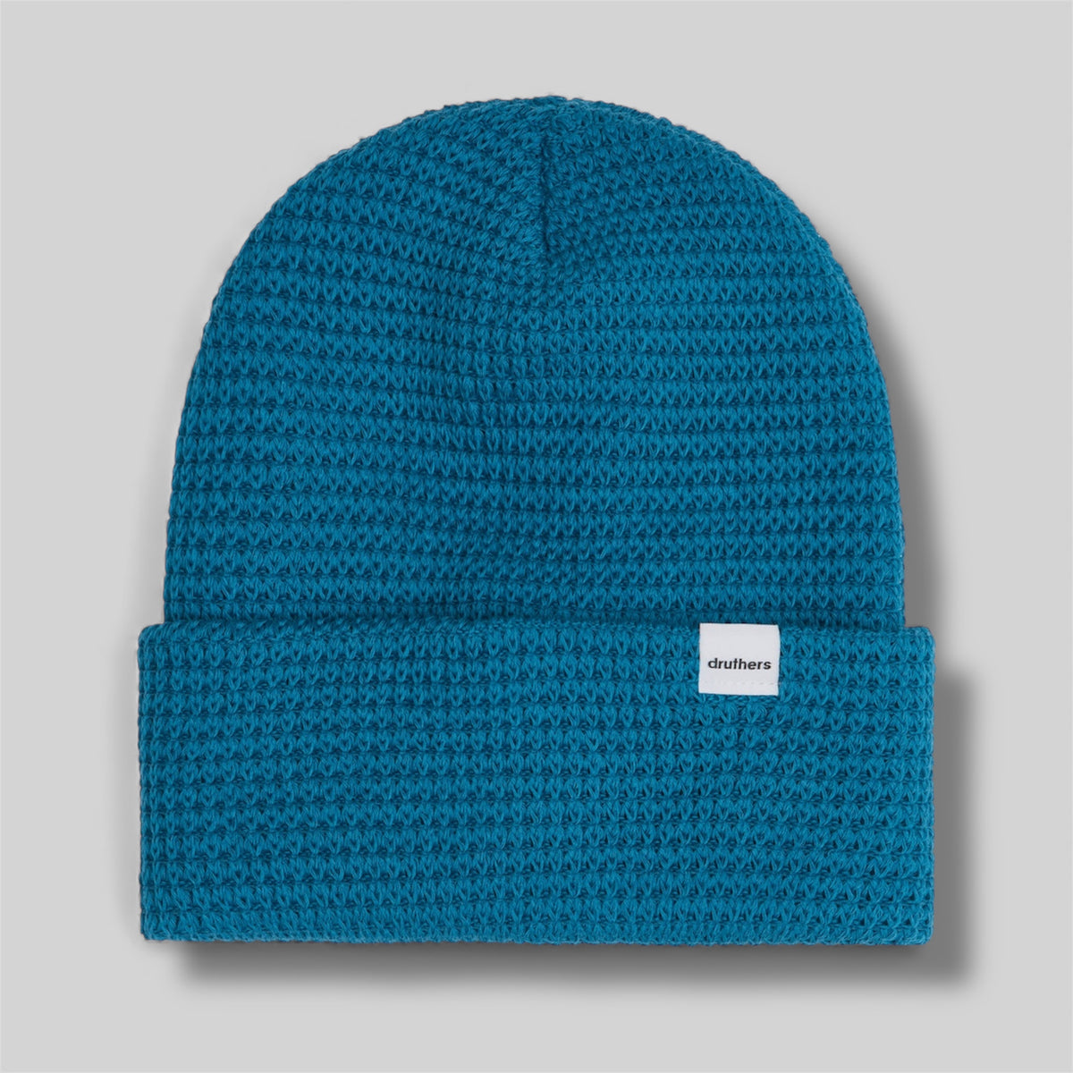Druthers NYC Organic Cotton Waffle Knit Beanie (Teal)