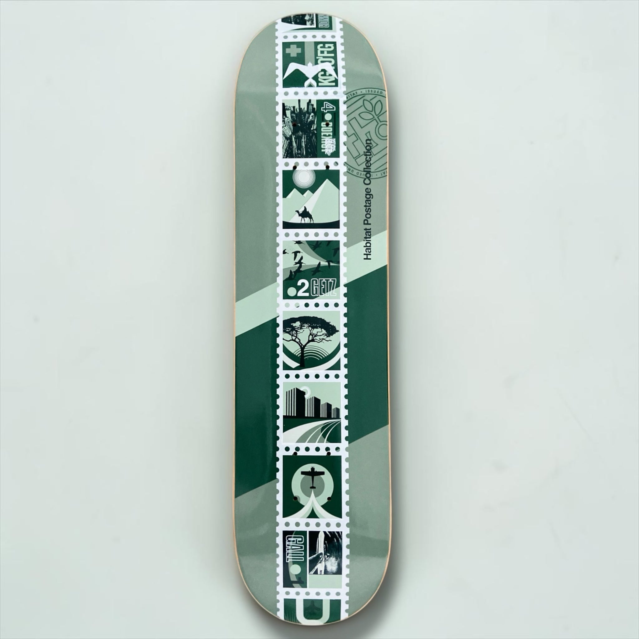 2001 Habitat Skateboards "Postmark" Logo Team Deck