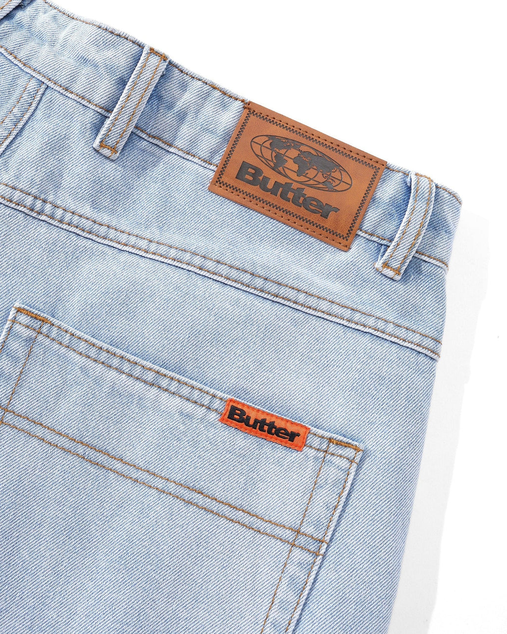 Butter Goods Baggy Denim Shorts (Light Blue)