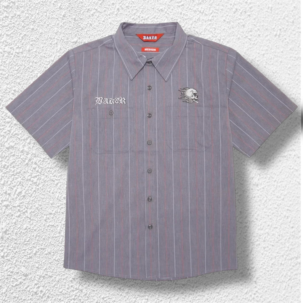 Baker Skateboards Torqued Pins Work Shirt (Charcoal)