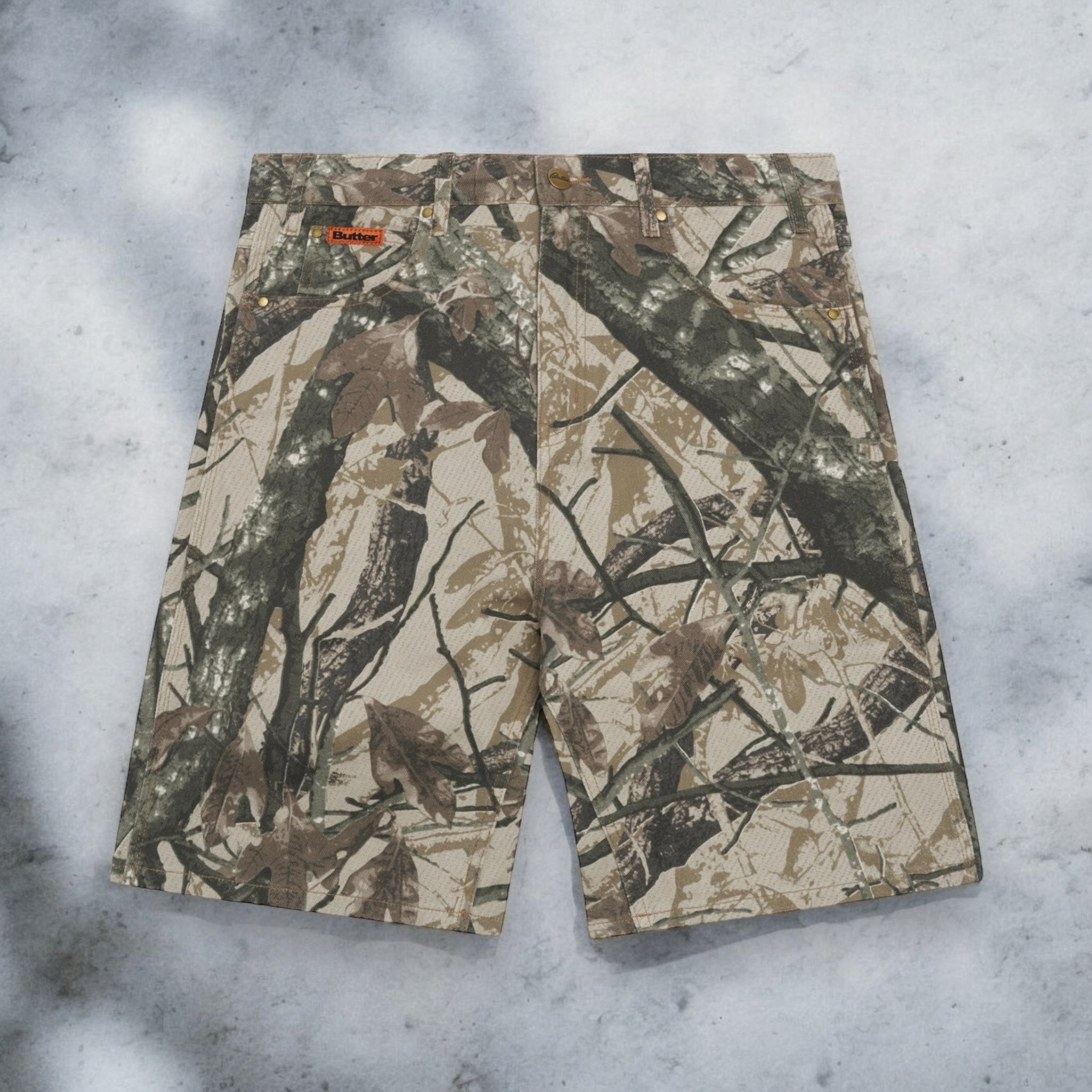 Butter Goods Foliage Camo Denim Shorts (Camo)