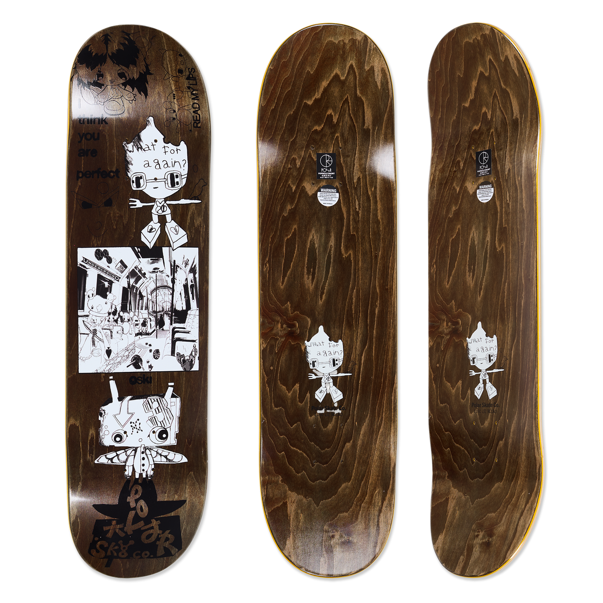 Polar Skate Co. Oski “I Think You Perfect” Deck - Brown 8.25