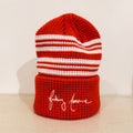 Fucking Awesome Cursive Cuff Waffle Beanie (Orange)