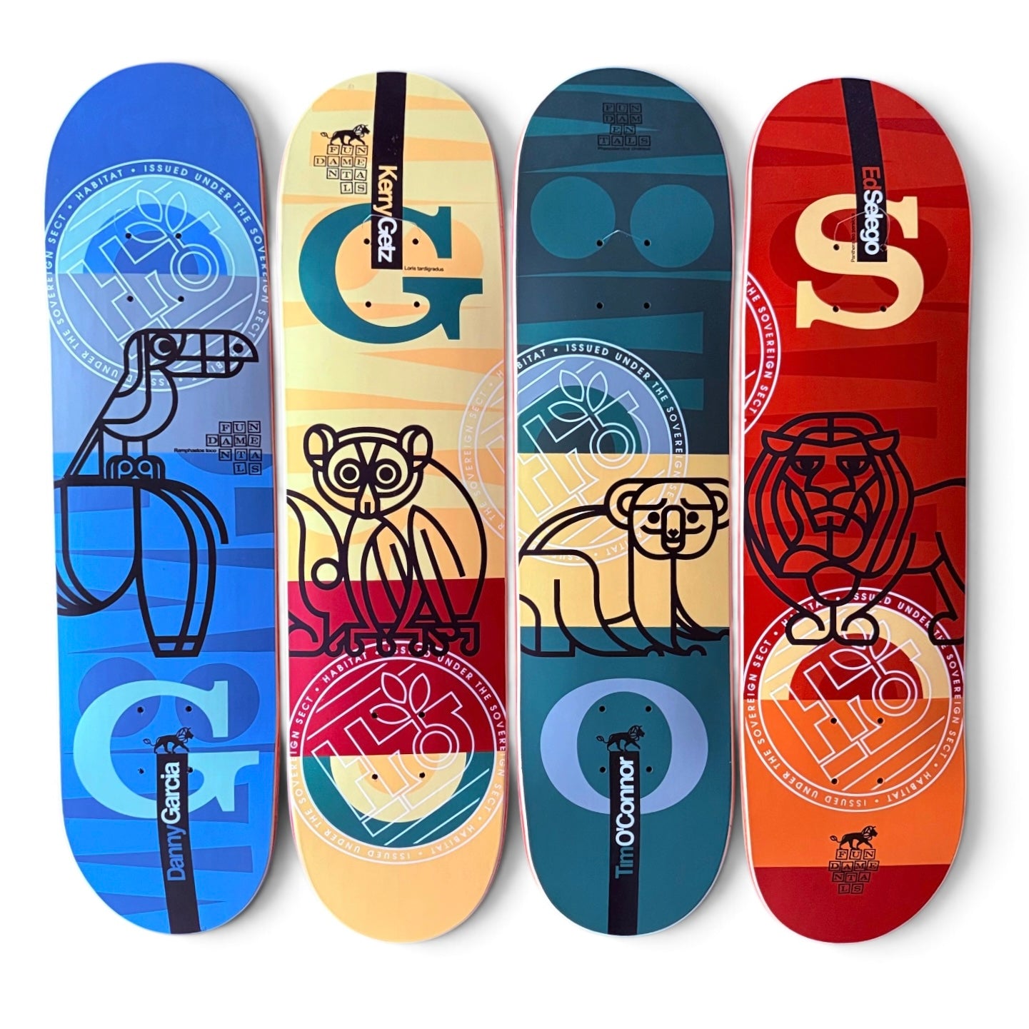 2004 Habitat Skateboards “Fundamentals” Series — 4-Deck Collection