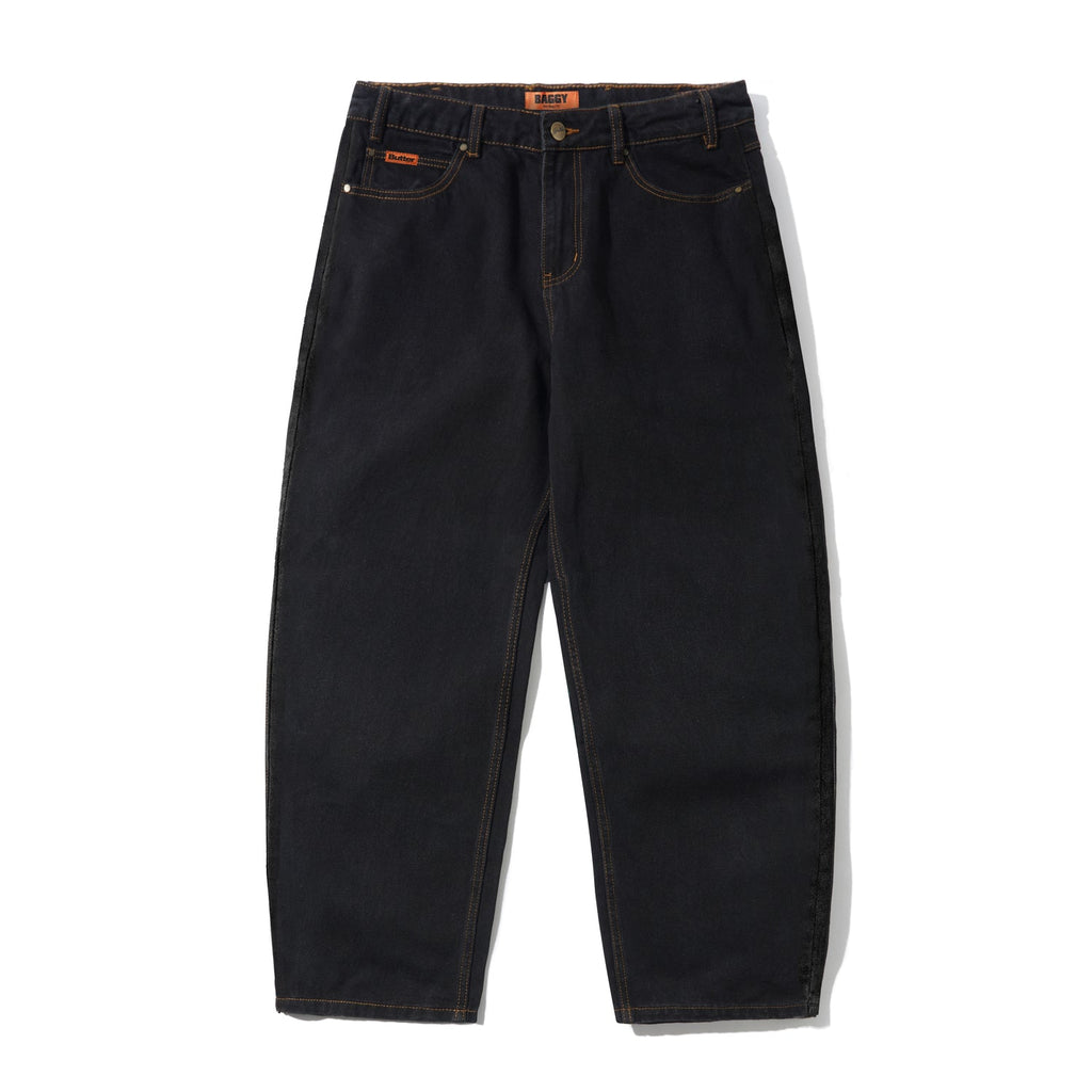 Butter Goods Baggy Denim Jeans (Washed Black)