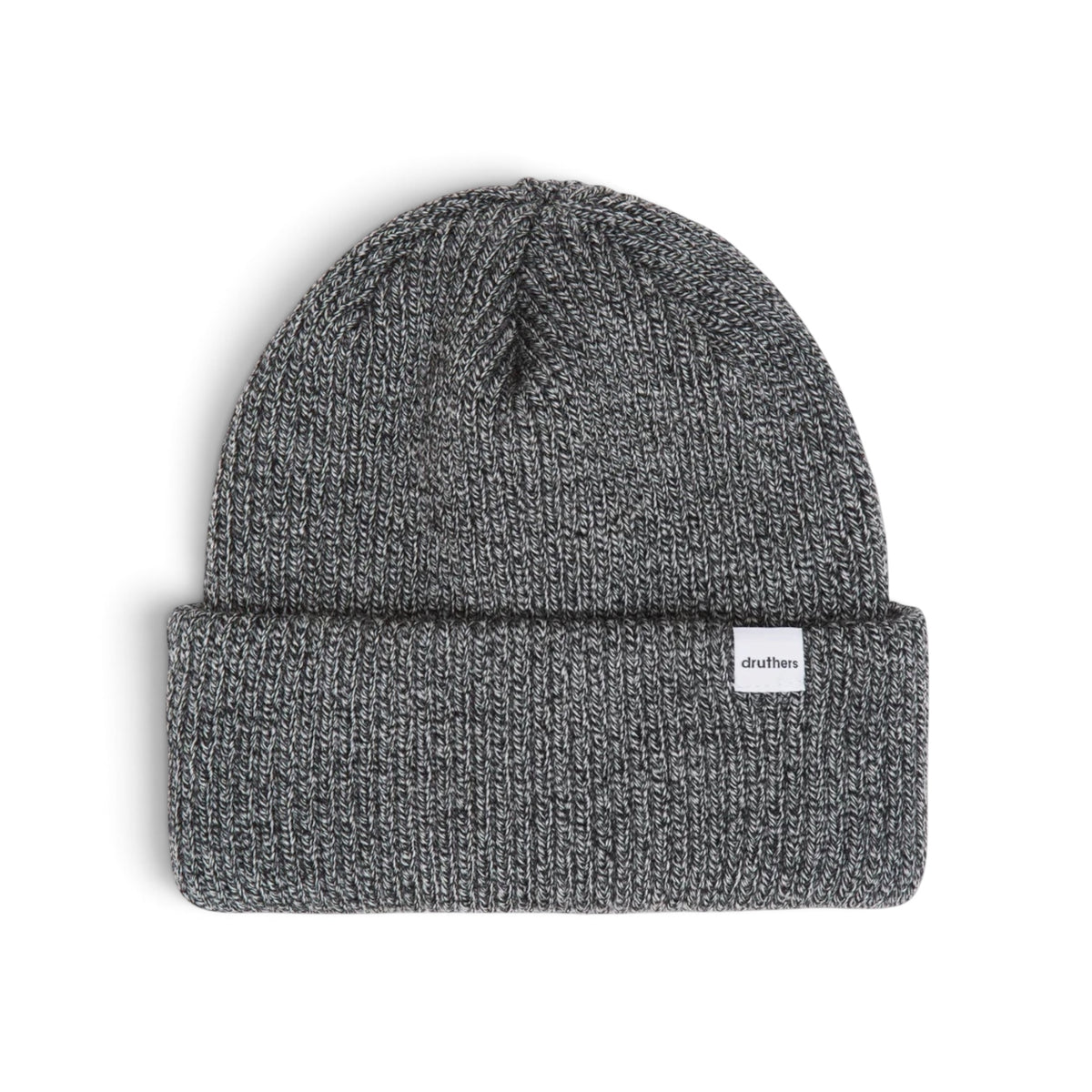 Druthers NYC Recycled Cotton Ribbed Knit Beanie - Charcoal
