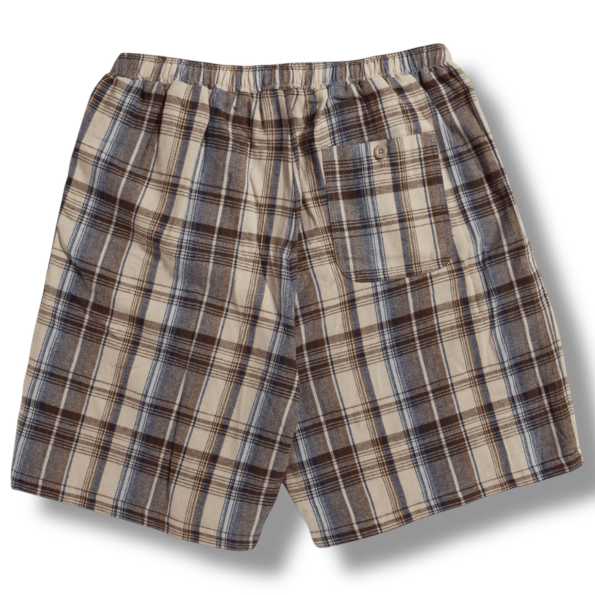HUF Worldwide Cortland Flannel Easy Shorts (Cream)