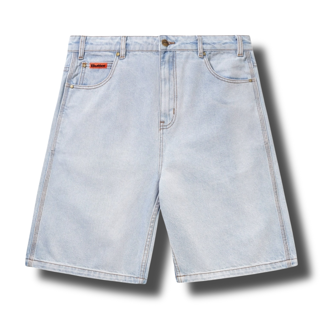 Butter Goods Baggy Denim Shorts (Light Blue)