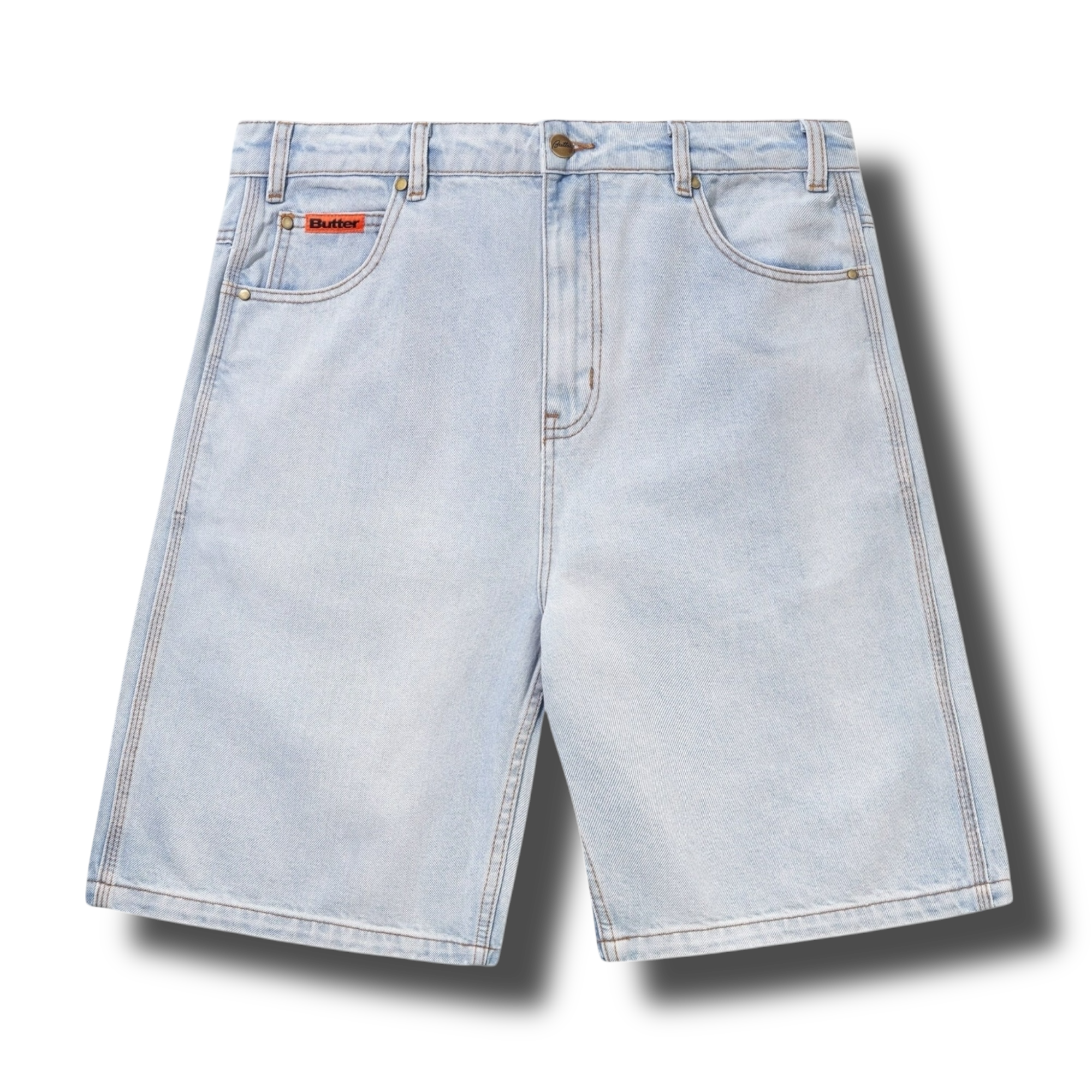 Butter Goods Baggy Denim Shorts (Light Blue)
