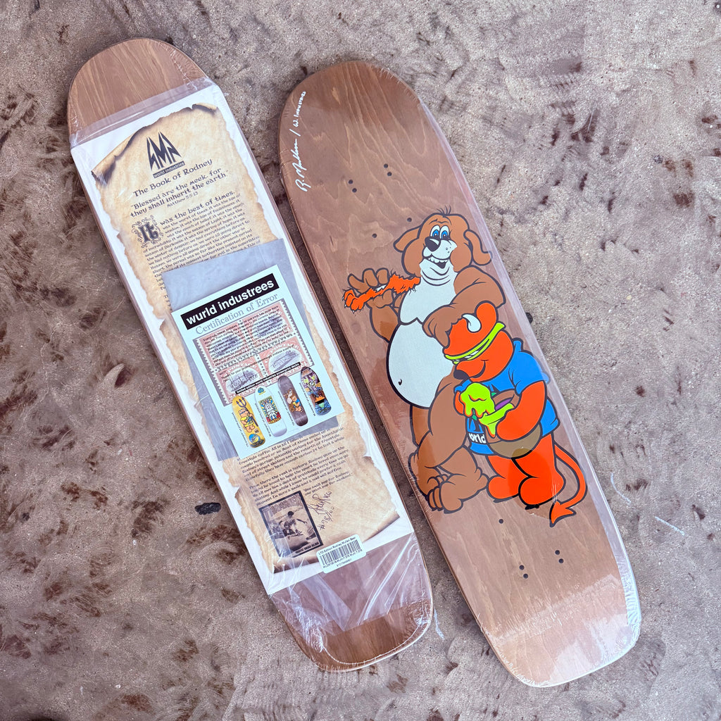 World Industries LTD Rodney Mullen Bear Screenprinted Autographed Deck - 7.375