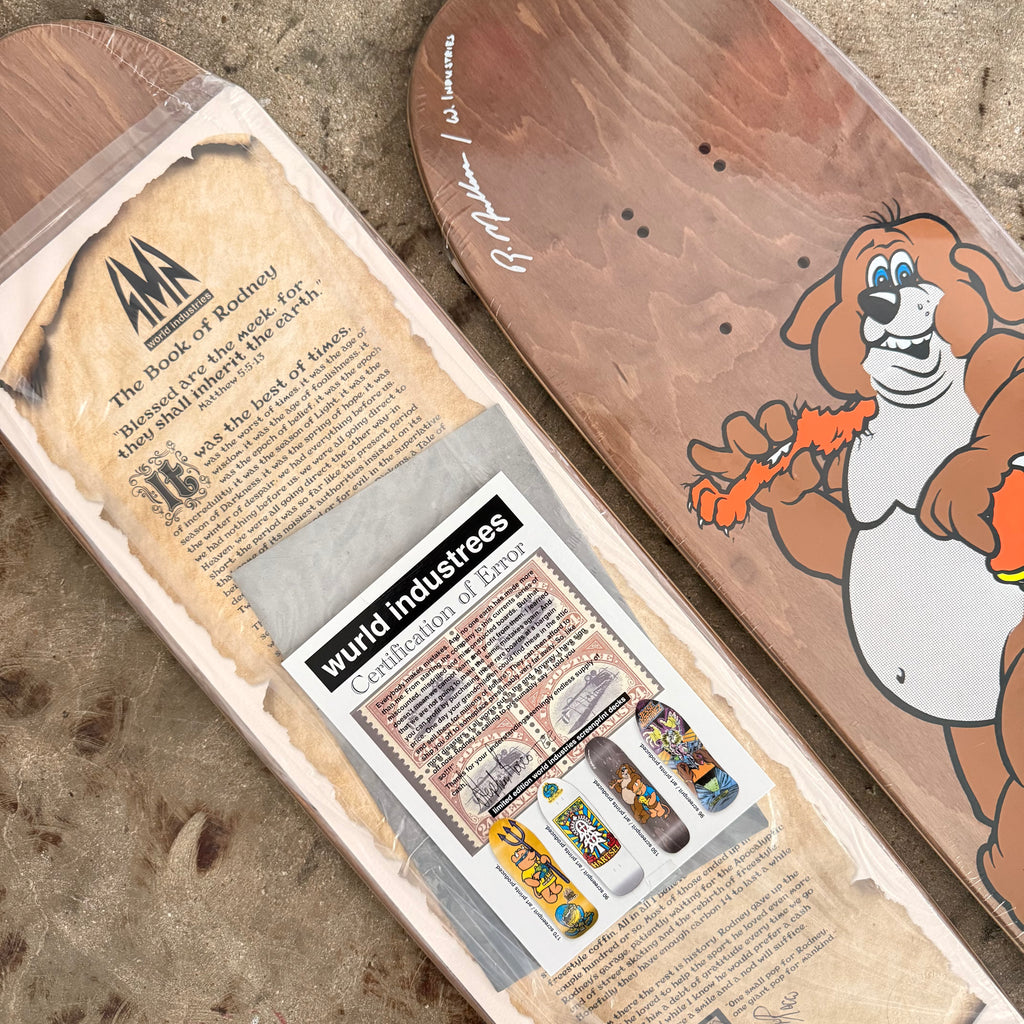 World Industries LTD Rodney Mullen Bear Screenprinted Autographed Deck - 7.375