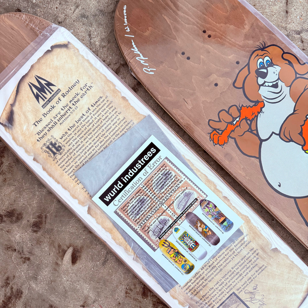 World Industries LTD Rodney Mullen Bear Screenprinted Autographed Deck - 7.375