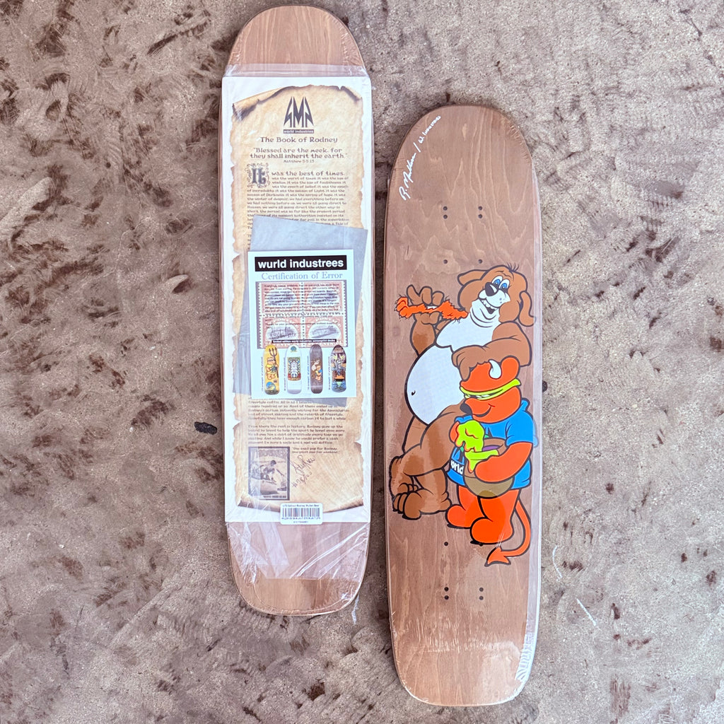World Industries LTD Rodney Mullen Bear Screenprinted Autographed Deck - 7.375