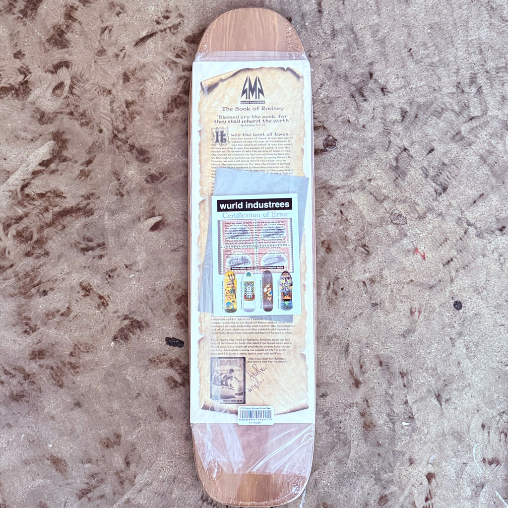 World Industries LTD Rodney Mullen Bear Screenprinted Autographed Deck - 7.375
