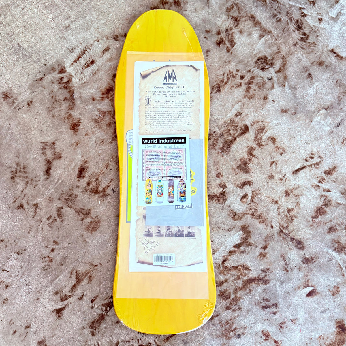 World Industries LTD Edition Steve Rocco III Screenprinted Deck - 9.75"
