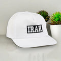 IRAK Reverse Logo Snapback Hat (White)