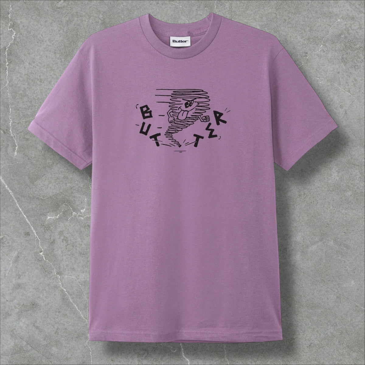 Butter Goods Tornado Tee (Washed Berry)